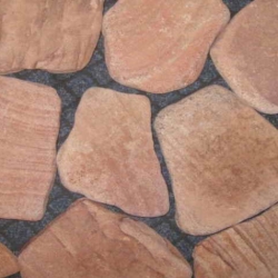 Песчаник Терракотово-красный обвалованный толщ.1,5-2 см